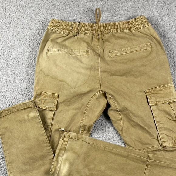 Pacsun Men's S Cargo Drawstring Elastic Waist Jogger Pants Tan Khaki Small 30x30 - Picture 10 of 11